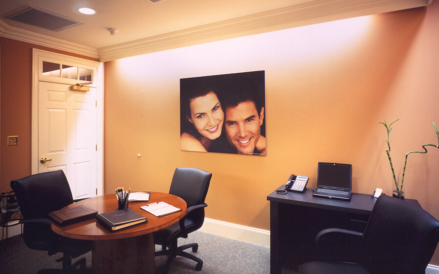 Dental office consultation room