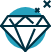 Animated diamond with a sparkle representing teeth whitening
