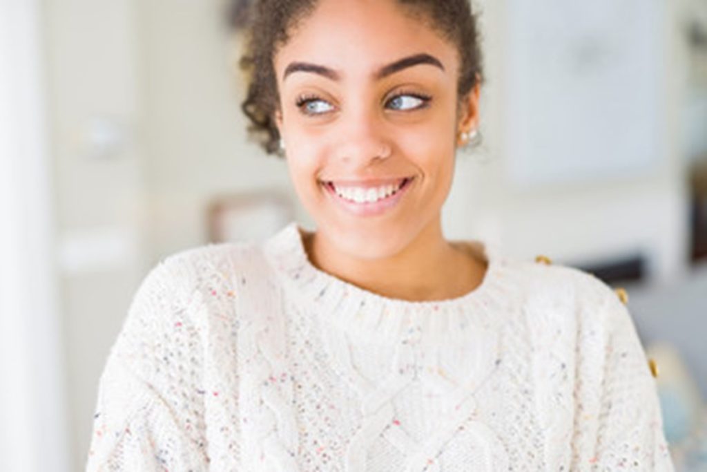 person who had a smile makeover smiling