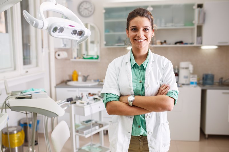 Smiling dentist